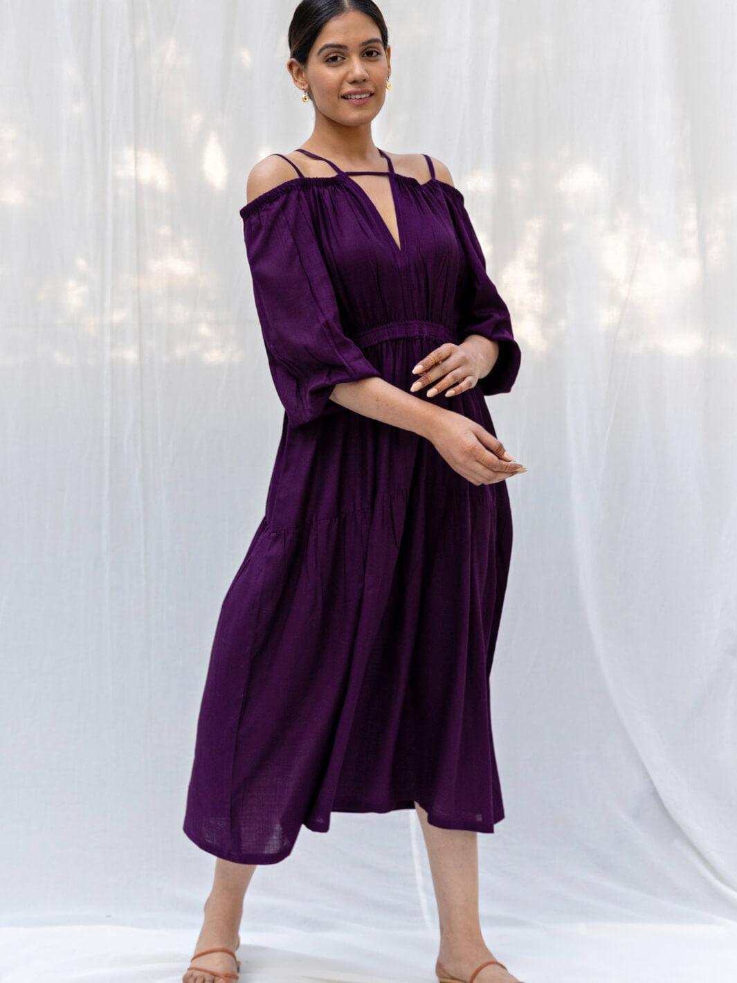 cold shoulder cotton maxi dress off the shoulder camel printed cotton maxi dress small